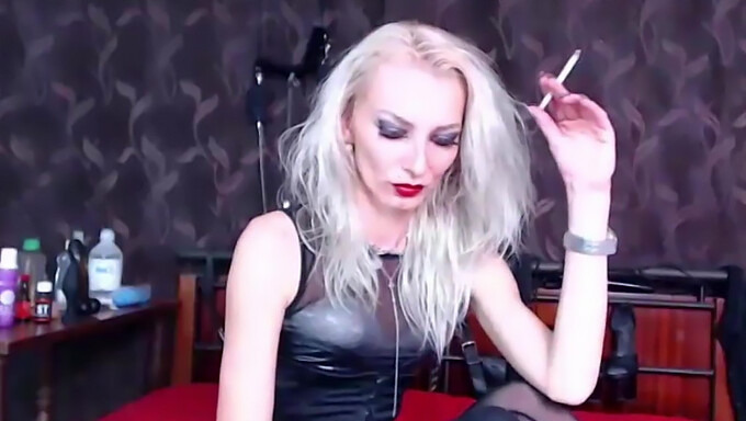 Mistressq01 Dominates Her Sub With A Cigarette In This Femdom Video