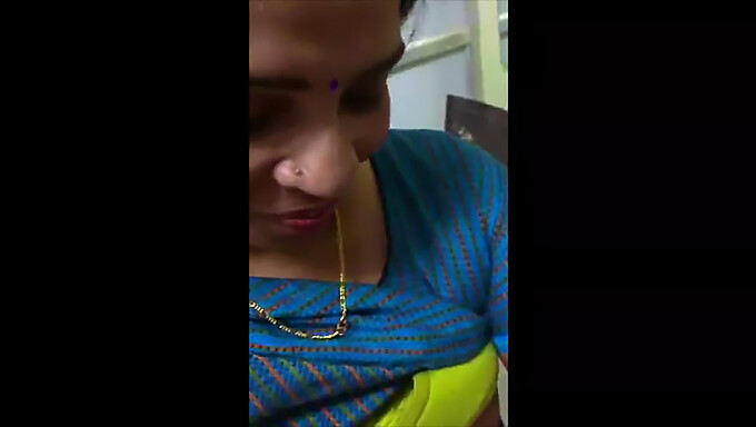 A Mature Indian Woman Is Pleasured By Her Co-Worker In The Workplace Bathroom