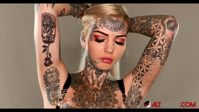 Blonde Bombshell With Big Boobs Gets Tattooed In Behind The Scenes Video